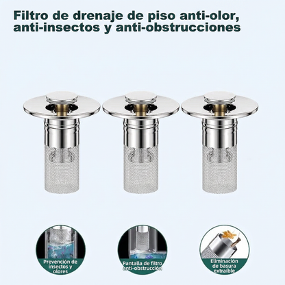 👑Último día de promoción 49% de descuento👑Colador emergente para desagüe de lavabo--🛀Elimina malos olores y evita obstrucciones