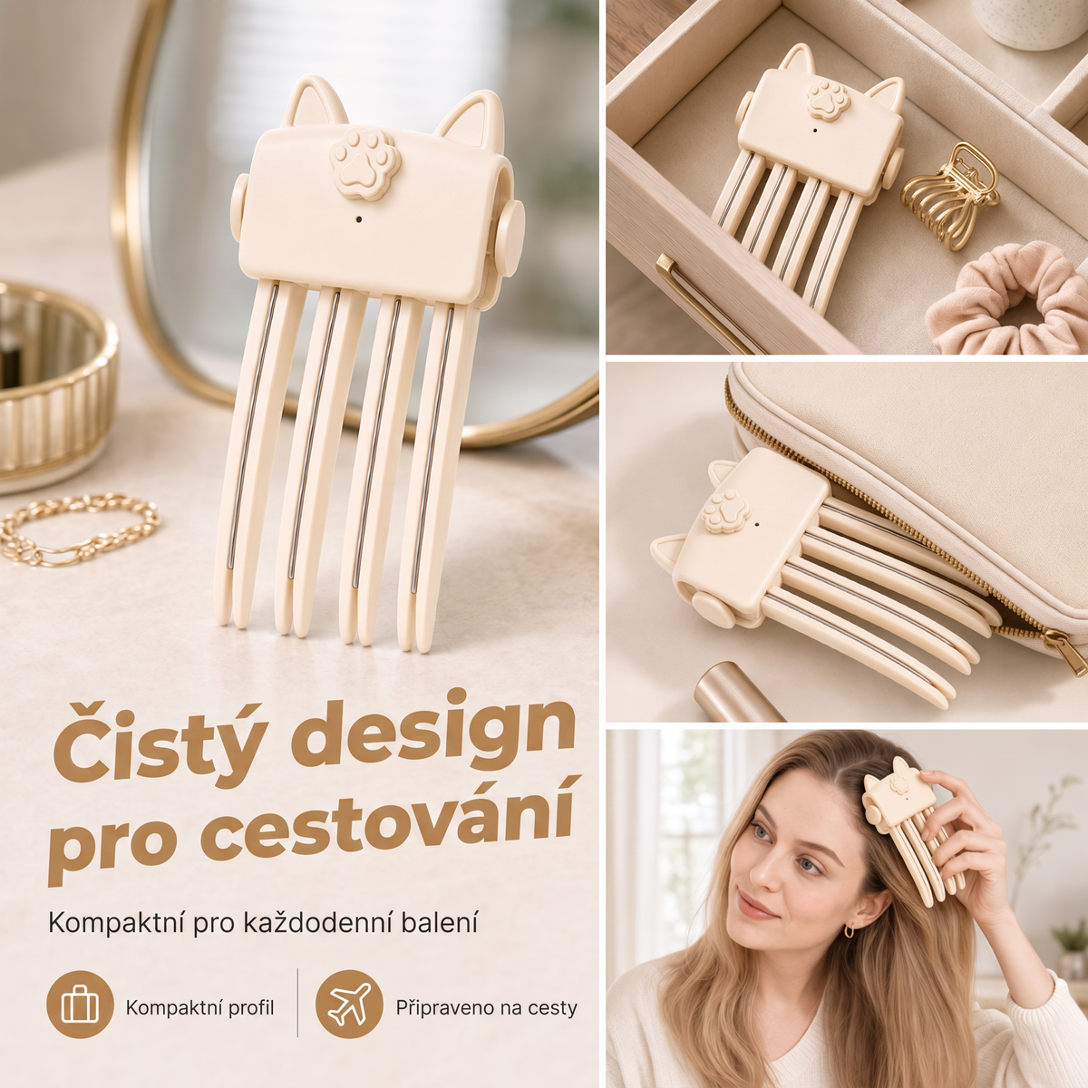 👑👑 Přes 48 tis. prodaných kusů 💇 Bezdrátový vyhřívaný skřipec pro zvětšení objemu u kořínků, přenosný stylingový nástroj na cesty pro jemné a zplihlé vlasy