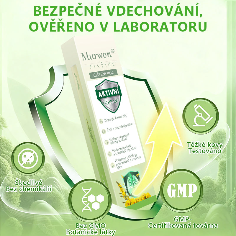 🇨🇿 Vysoce kvalitní český produkt s doručením po celé ČR ❤️ Murwon® bylinný inhalátor pro očistu plic🥐(👨‍⚕️ Účinná pomoc při: kašli, bolesti v krku, dušnosti, zahlenění, ucpaném nosu, zánětu průdušek, alergických příznacích a plicních potížích)🍈