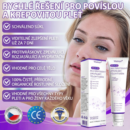 Vitalisys®🍋 PDRN Multi-Peptide Masážní tělový krém s válečkem — proti stárnutí, hydratuje, zpevňuje a liftinguje pokožku, podporuje regeneraci, sjednocuje tón pleti a pečuje o nedokonalosti a tmavé skvrny.