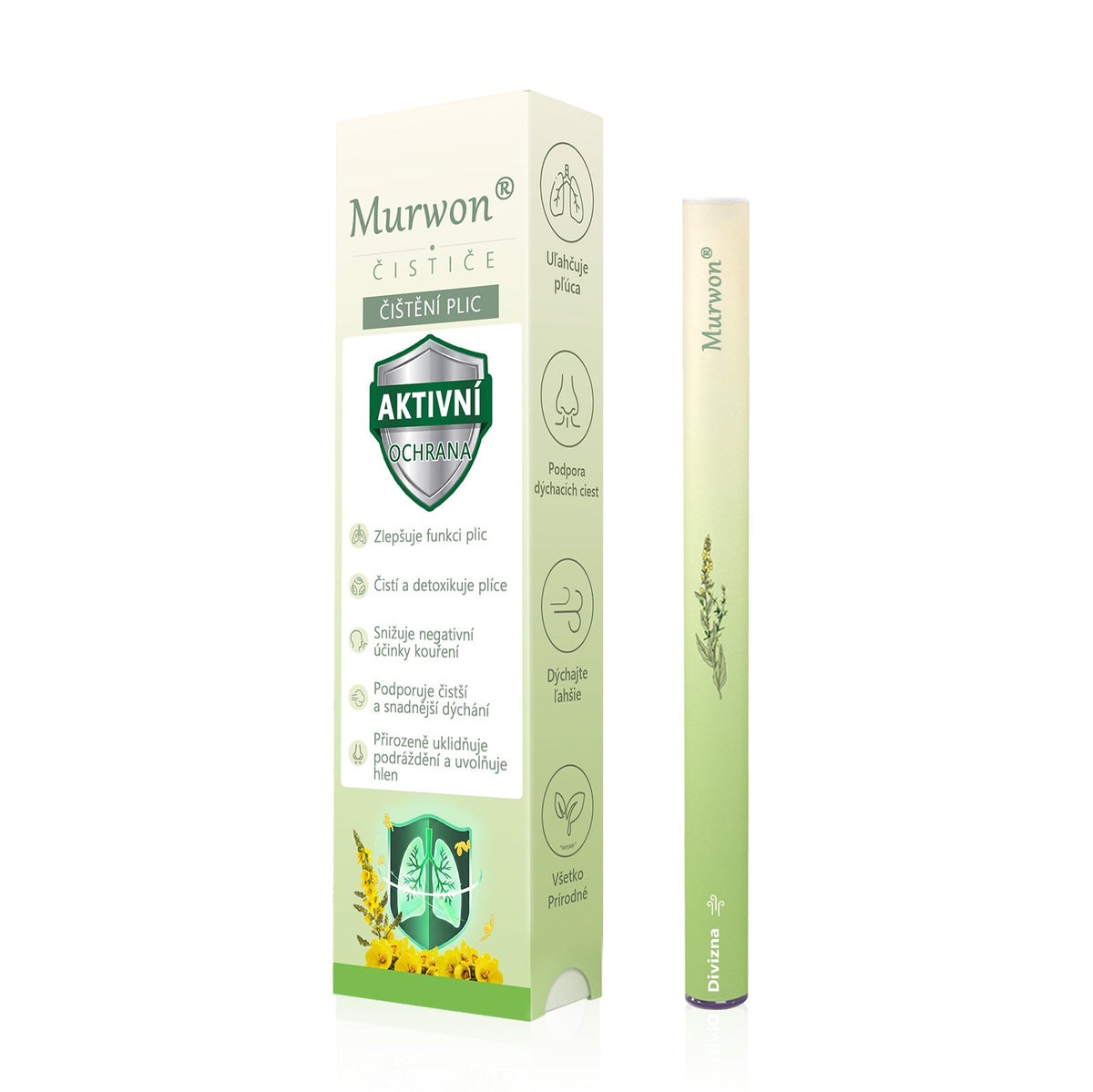 🇨🇿 Vysoce kvalitní český produkt s doručením po celé ČR ❤️ Murwon® bylinný inhalátor pro očistu plic🥐(👨‍⚕️ Účinná pomoc při: kašli, bolesti v krku, dušnosti, zahlenění, ucpaném nosu, zánětu průdušek, alergických příznacích a plicních potížích)🍈