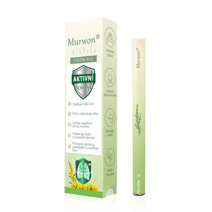🇨🇿 Vysoce kvalitní český produkt s doručením po celé ČR ❤️ Murwon® bylinný inhalátor pro očistu plic🥐(👨‍⚕️ Účinná pomoc při: kašli, bolesti v krku, dušnosti, zahlenění, ucpaném nosu, zánětu průdušek, alergických příznacích a plicních potížích)🍈