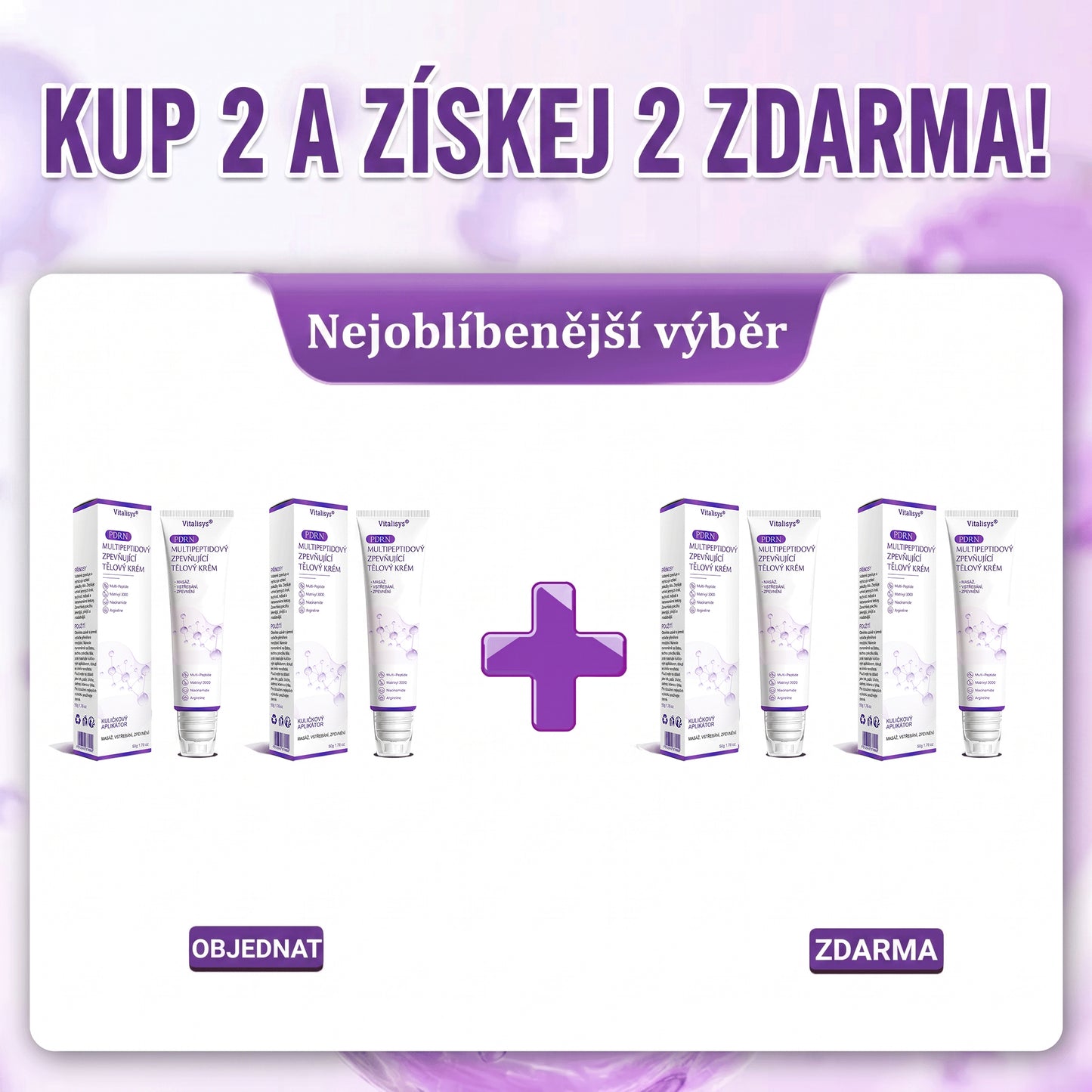 Vitalisys®🍋 PDRN Multi-Peptide Masážní tělový krém s válečkem — proti stárnutí, hydratuje, zpevňuje a liftinguje pokožku, podporuje regeneraci, sjednocuje tón pleti a pečuje o nedokonalosti a tmavé skvrny.