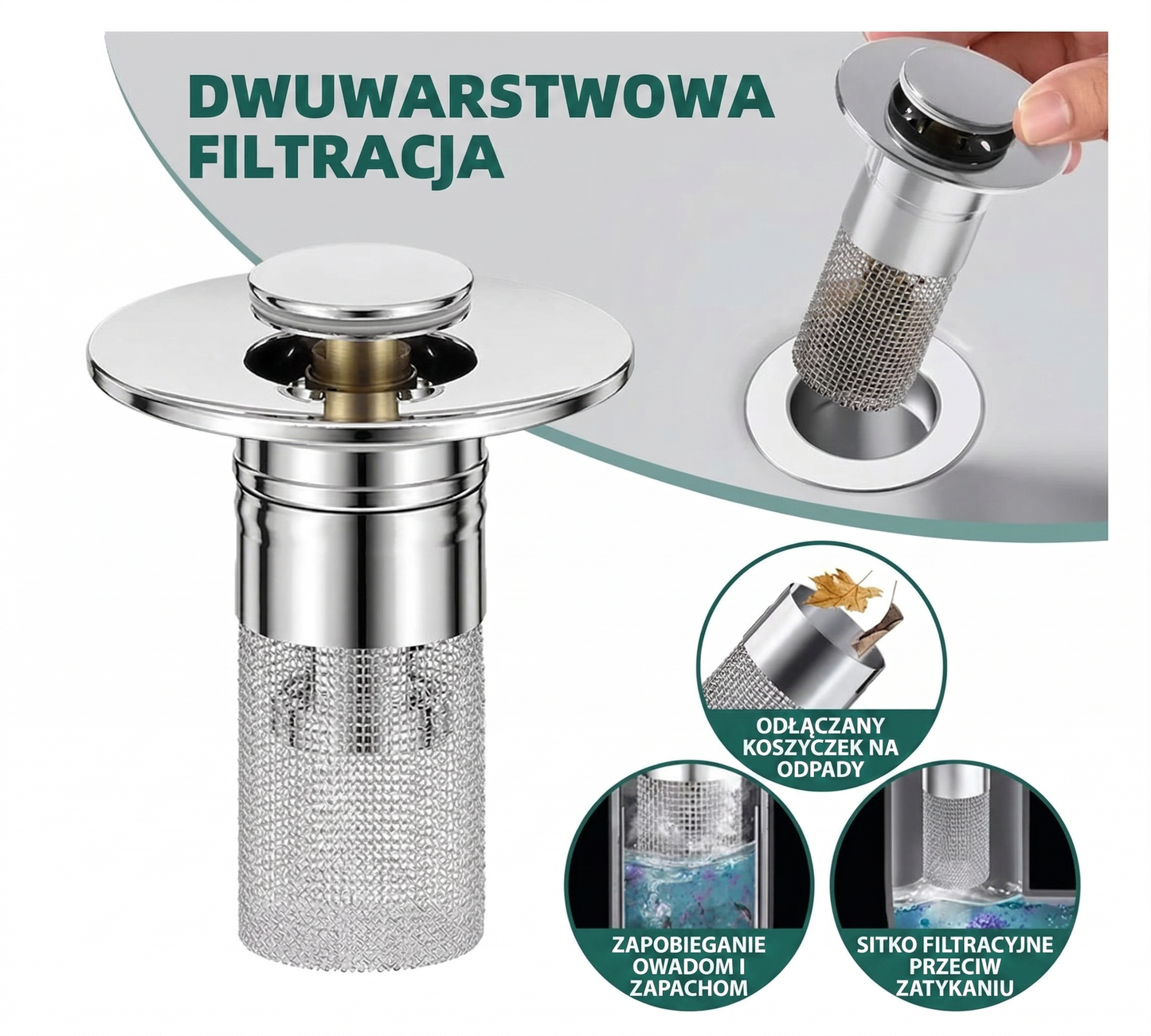 👑Último día de promoción 49% de descuento👑Colador emergente para desagüe de lavabo--🛀Elimina malos olores y evita obstrucciones