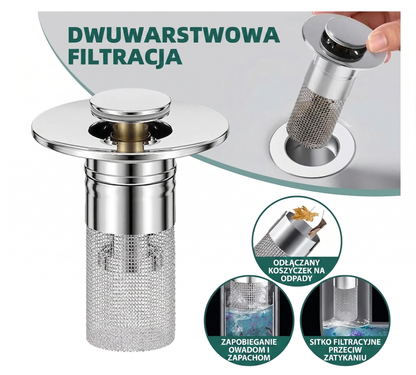 👑Último día de promoción 49% de descuento👑Colador emergente para desagüe de lavabo--🛀Elimina malos olores y evita obstrucciones