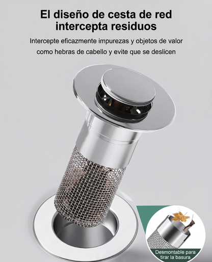 👑Último día de promoción 49% de descuento👑Colador emergente para desagüe de lavabo--🛀Elimina malos olores y evita obstrucciones
