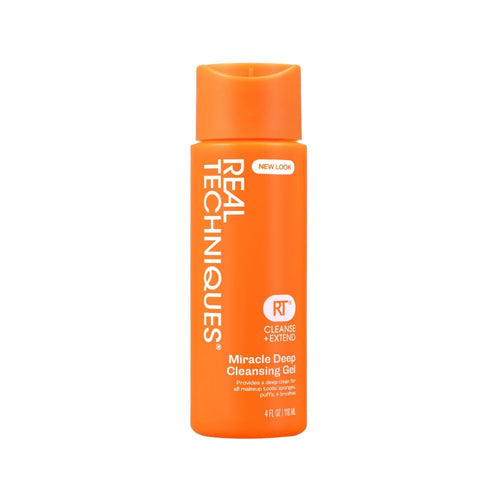 Real Techniques Miracle hloubkově čisticí gel, šampon na čištění kosmetických štětců a houbiček, veganský a cruelty-free, lahvička 118 ml