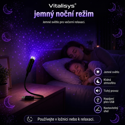 Vitalisys® 5D Chytrý Hvězdný Projektor 🌌 – 30+ dynamických scén a ovládání přes aplikaci 🔥