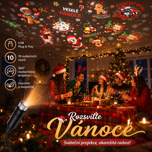 Vitalisys® 5D Chytrý Hvězdný Projektor 🌌 – 30+ dynamických scén a ovládání přes aplikaci 🔥