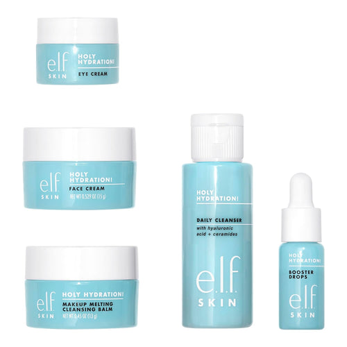 e.l.f. SKIN Holy Hydration! Hydrated Ever After Skincare Mini Kit – mini sada péče o pleť (čisticí gel, odličovač, hydratační krém)