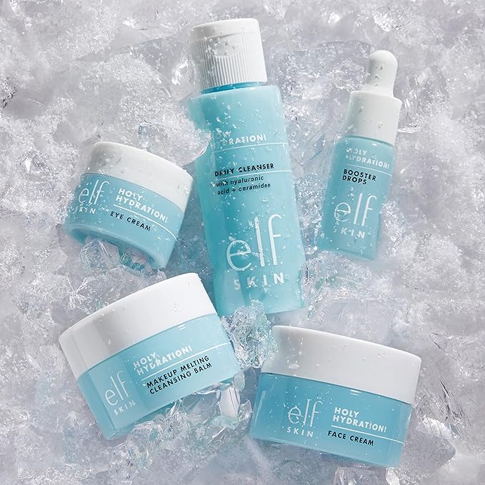 e.l.f. SKIN Holy Hydration! Hydrated Ever After Skincare Mini Kit – mini sada péče o pleť (čisticí gel, odličovač, hydratační krém)