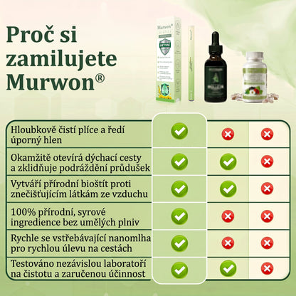 🇨🇿 Vysoce kvalitní český produkt s doručením po celé ČR ❤️ Murwon® bylinný inhalátor pro očistu plic🥐(👨‍⚕️ Účinná pomoc při: kašli, bolesti v krku, dušnosti, zahlenění, ucpaném nosu, zánětu průdušek, alergických příznacích a plicních potížích)🍈