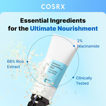 COSRX Ultimate Nourishing Rice Overnight Spa Mask – intenzivně vyživující noční rýžová maska