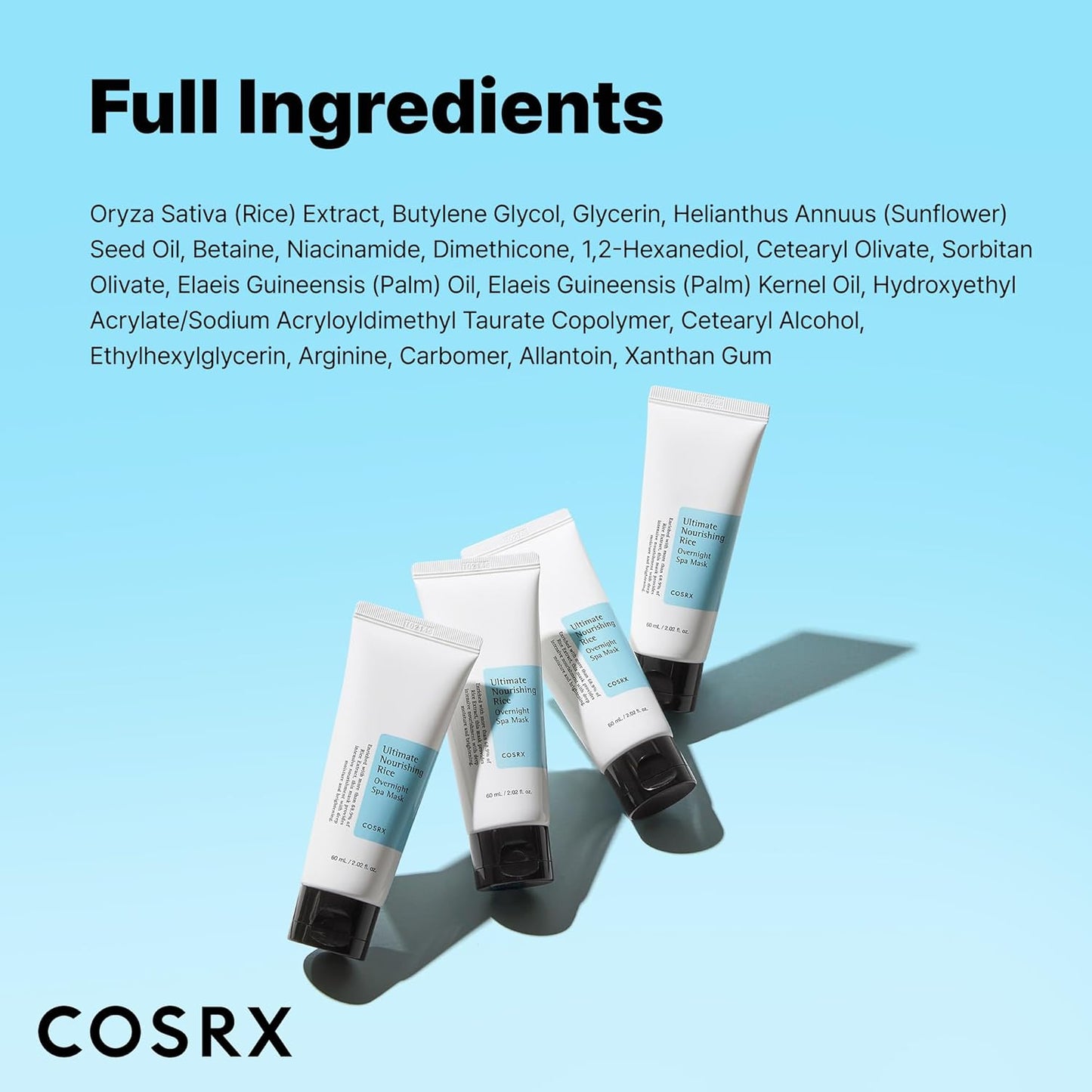 COSRX Ultimate Nourishing Rice Overnight Spa Mask – intenzivně vyživující noční rýžová maska