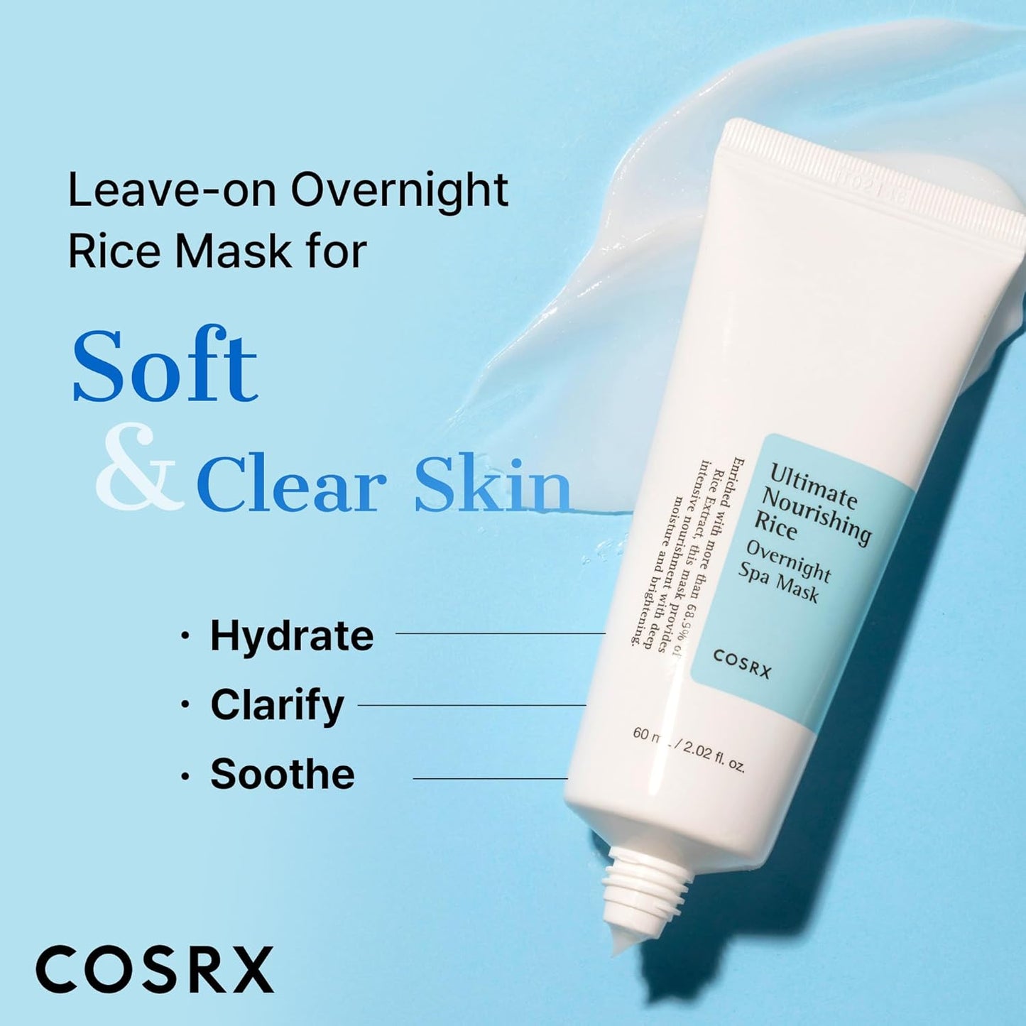 COSRX Ultimate Nourishing Rice Overnight Spa Mask – intenzivně vyživující noční rýžová maska
