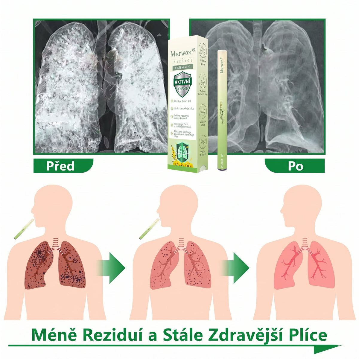 🇨🇿 Vysoce kvalitní český produkt s doručením po celé ČR ❤️ Murwon® bylinný inhalátor pro očistu plic🥐(👨‍⚕️ Účinná pomoc při: kašli, bolesti v krku, dušnosti, zahlenění, ucpaném nosu, zánětu průdušek, alergických příznacích a plicních potížích)🍈