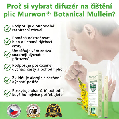 🇨🇿 Vysoce kvalitní český produkt s doručením po celé ČR ❤️ Murwon® bylinný inhalátor pro očistu plic🥐(👨‍⚕️ Účinná pomoc při: kašli, bolesti v krku, dušnosti, zahlenění, ucpaném nosu, zánětu průdušek, alergických příznacích a plicních potížích)🍈